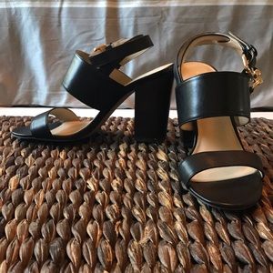 Coach black block heel sandals size 6.5